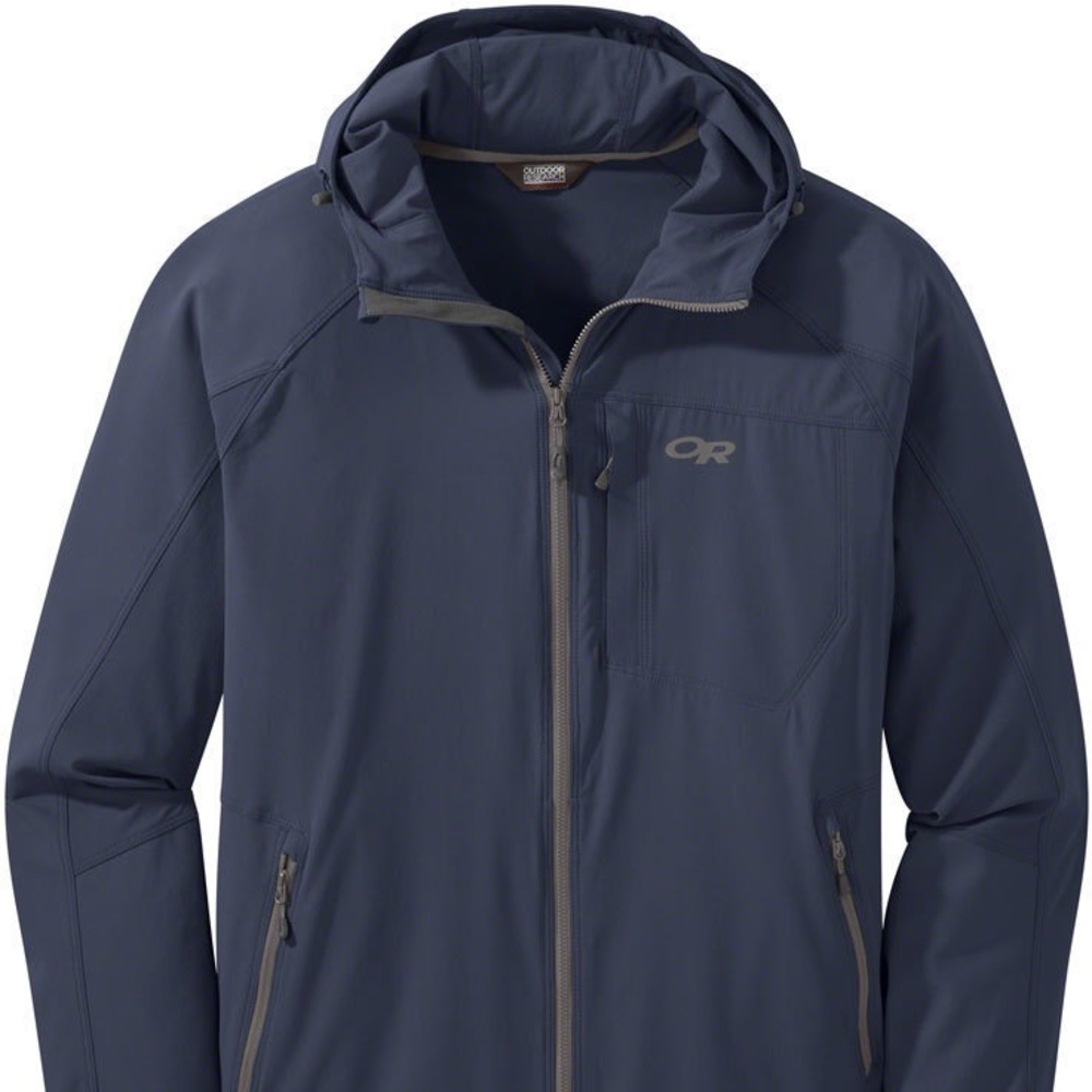 RARE Outdoor Research Men’s Ferrosi Hooded Jacket - Small - Naval Blue / Navy